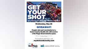 Cook County Health giving out Six Flags Great America tickets to those who get vaccinated