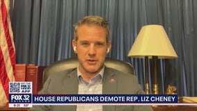 Illinois Rep. Adam Kinzinger stands by Rep. Liz Cheney after she's ousted as GOP leader