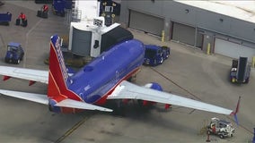 2 Southwest Airlines planes make contact with each other at Midway International Airport