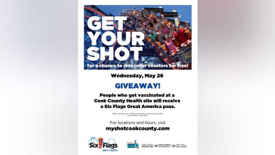 Cook County Health giving out Six Flags Great America tickets to those who get vaccinated