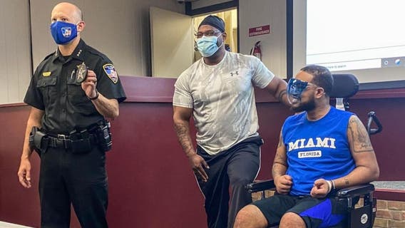 Park Forest police receive surprise visit from hero officer