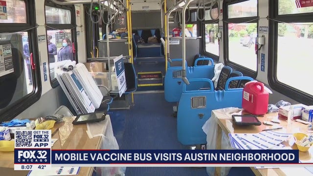 Mobile vaccine bus visits Austin neighborhood