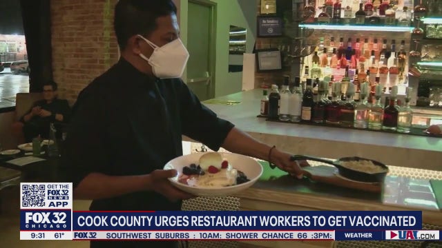 Cook County urges restaurant workers to get vaccinated