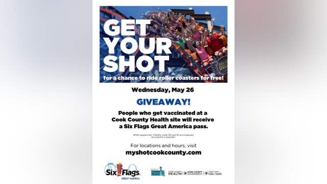 Cook County Health giving out Six Flags Great America tickets to those who get vaccinated