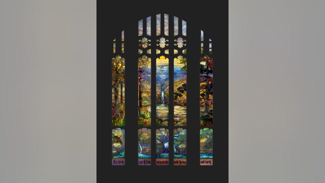 Art Institute's Tiffany stained glass window installation nears completion