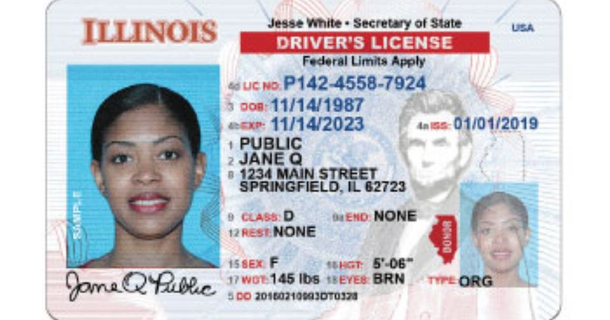 Il Driver's License Example Illinois Secretary of State backs bill for digital driver’s licenses ...