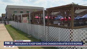 Illinois restaurants to keep some COVID changes even after state reopens