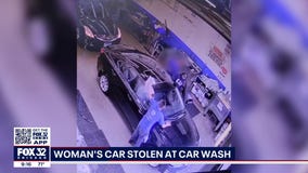 Surveillance video shows Chicago woman's vehicle being stolen during car wash