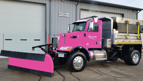 Pink plow to clear the streets of Romeoville next winter in support of breast cancer awareness