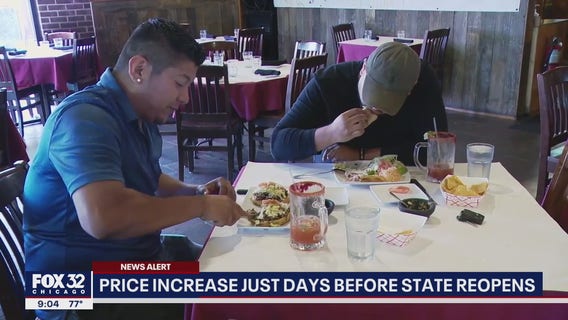 Expect higher menu prices as Illinois reopens: analysts