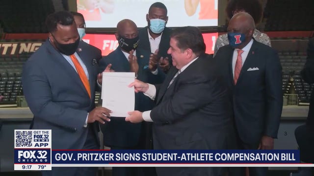 Pritzker signs new Illinois law that allows college athletes to be paid