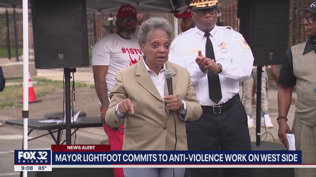 Lightfoot reveals family struggles while speaking outside Chicago mass shooting site