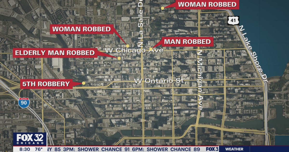 Series of armed robberies reported on the Near North Side: police | FOX ...