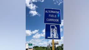 New Illinois road signs directing drivers to charging stations