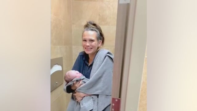 'She's a strong one right there': Texas nurse, mother gives birth in a gas station bathroom