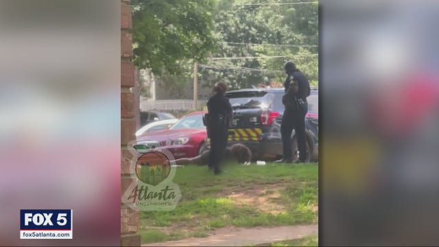 Sergeant, officer 'relieved from duty' after video surfaces showing woman being kicked