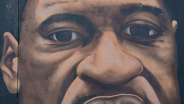 George Floyd mural crumbles after witnesses say lightning hit it