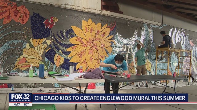 Chicago kids channel creativity into public art mural in Englewood