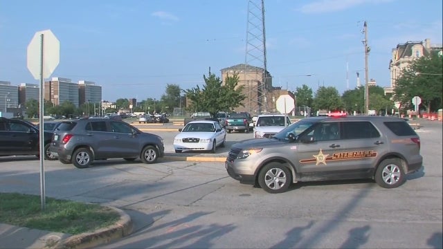 Indiana police officer fatally shot outside federal building