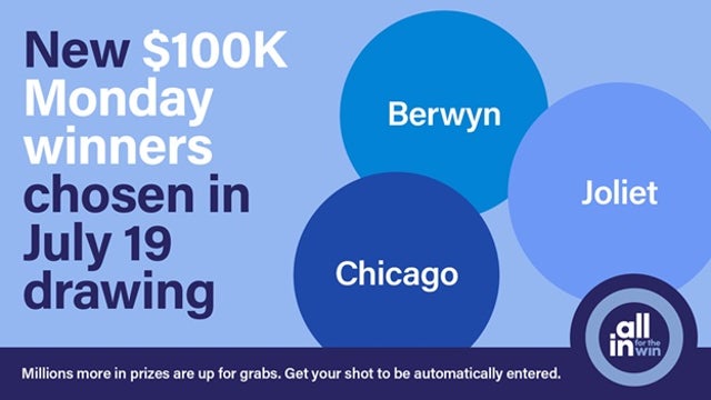 Illinois announces $100K 'All In for the Win' winners in Berwyn, Chicago and Joliet