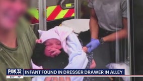 Baby discovered inside discarded dresser in Northwest Side alley
