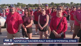 Naperville teachers rally ahead of potential strike