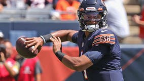 Bears' Justin Fields learning from facing league's best QBs