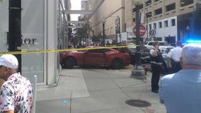 Erratic driver jumps Michigan Avenue sidewalk, crashes into Dior store