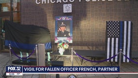 Emotional vigil held for Chicago Police Officer Ella French, partner critically wounded