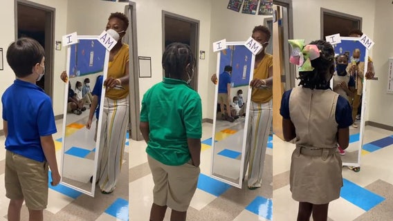 ‘I am smart!’: Teacher has students say positive affirmations in mirror in viral video