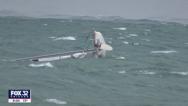 Wicked weather capsizes boats in Lake Michigan