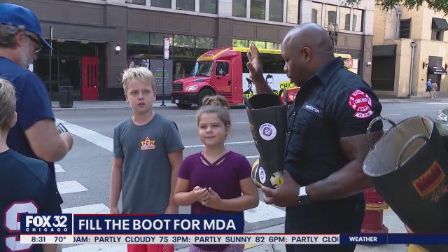Chicago firefighters asking people to fill the boot for muscular dystrophy