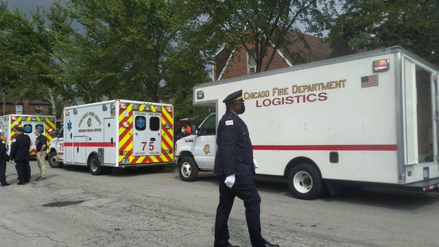 4 police officers, teen overcome by heat outside Ella French funeral