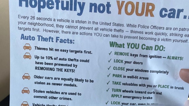 As carjackings skyrocket, Chicago Police hand out flyers with tips on how to avoid being victimized