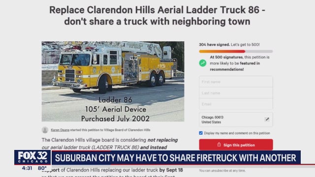Clarendon Hills residents concerned their city may have to share firetruck with another town