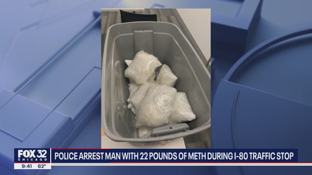 California man busted with 22 pounds of meth in Illinois: police