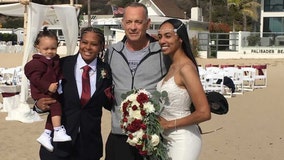 Tom Hanks crashes wedding on Santa Monica beach