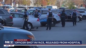 Chicago cop shot in the face in Lincoln Park released from hospital Monday night