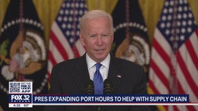 Biden expanding California port hours to help with supply chain