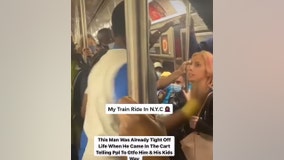 Video: Man punches woman in face on crowded subway