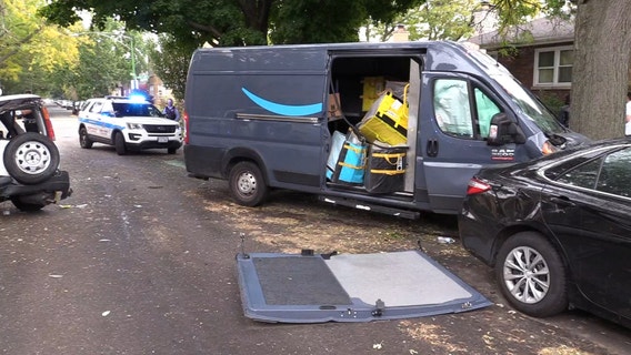 Woman threatened 2 men with sharp object before stealing Amazon delivery van in West Ridge: CPD