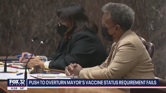 Push to overturn Lightfoot's vaccine status requirement fails