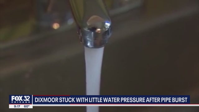 Dixmoor residents stuck with 'virtually no water pressure' after pipe burst