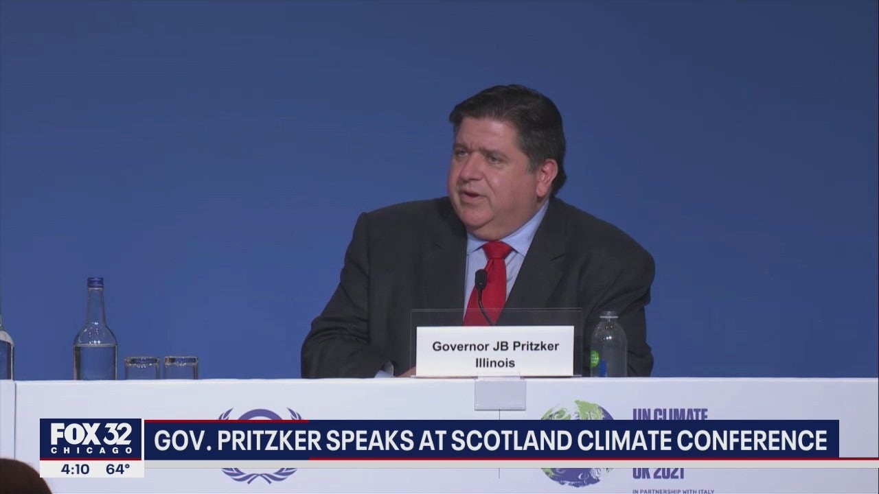 Illinois Gov. Pritzker speaks at international climate change conference - FOX 32 Chicago