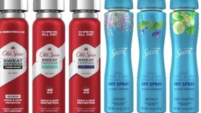 Old Spice, Secret deodorant sprays recalled due to cancer-causing chemical