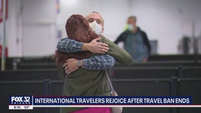 International travelers rejoice at O'Hare after pandemic travel ban ends