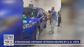 Struggling Vietnam veteran who was once homeless gifted new car by U.S. Vets