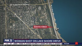 Woman shot while driving on Lake Shore Drive