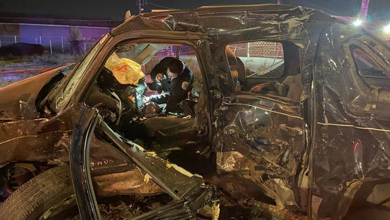 Vehicle running red light blamed for car crash in West Englewood that left five critically injured