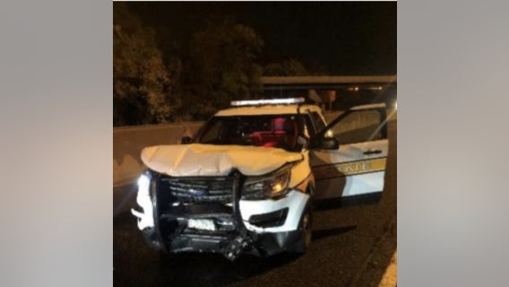 State trooper struck by drunk driver while assisting crash on I-55 near suburban Romeoville
